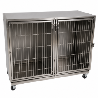 1 Módulo canil grande de aço inox