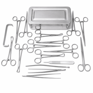 2 5 Kit cirúrgico completo p castração c 19 itens